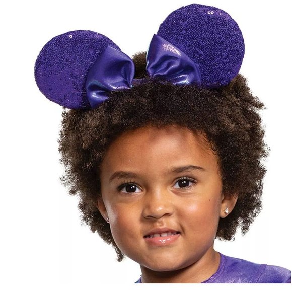 Toddler Girls Minnie Mouse Purple Costume Dress Sequined Ears Size 2T 3T/4T NWT - Picture 5 of 5